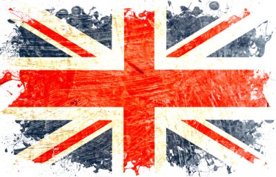 Fotobehang Vlag van Groot-Brittannië retro