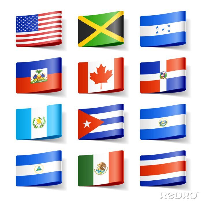 Fotobehang Vlaggen van Noord-Amerika