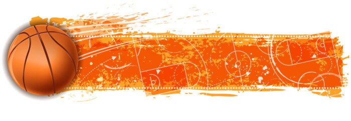 Fotobehang Vliegende basketbal