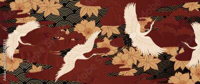 Fotobehang Vliegende kranen