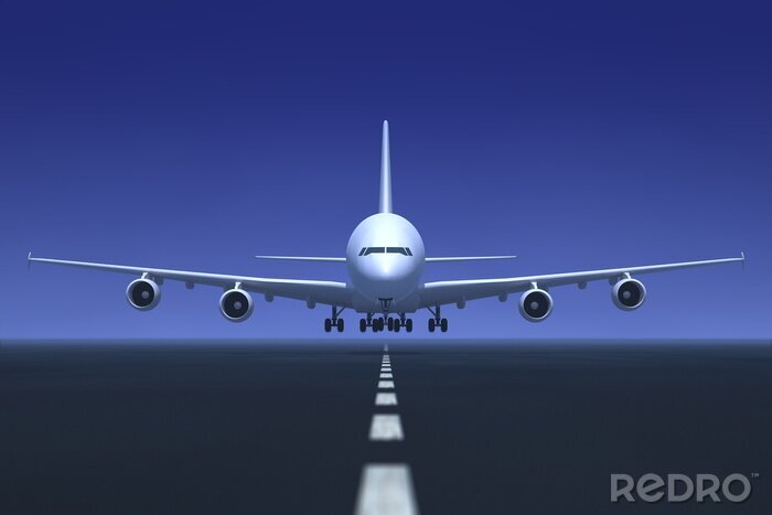 Fotobehang Vliegtuig opstijgen / touch down