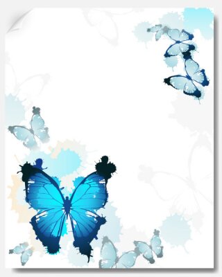 Fotobehang Vlinders op een heldere achtergrond