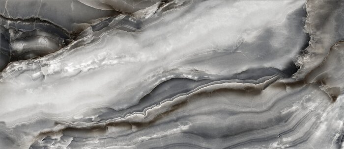 Fotobehang Vloeiend grijs marmer als mist