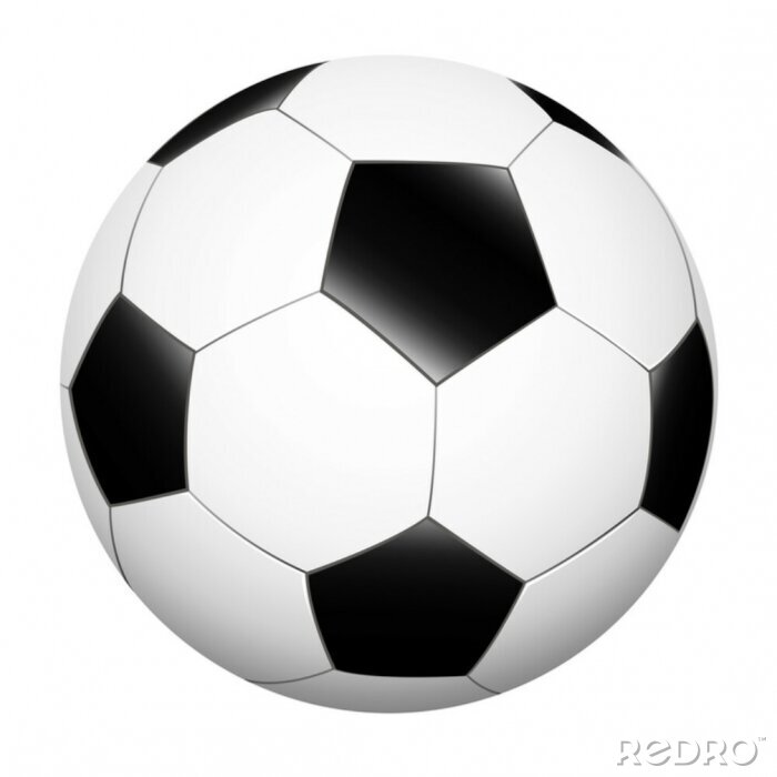 Fotobehang Voetbal 3D in close-up