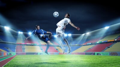 Fotobehang Voetbal duel om de bal