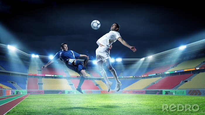 Fotobehang Voetbal duel om de bal