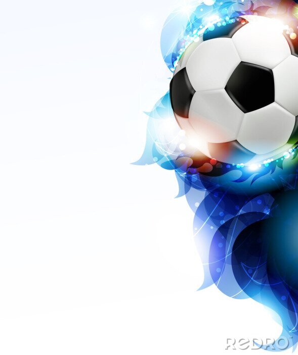 Fotobehang Voetbal met een abstract motief