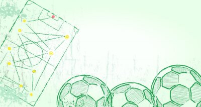 Fotobehang Voetbal of Voetbal ontwerp sjabloon, goede kopie ruimte, vector