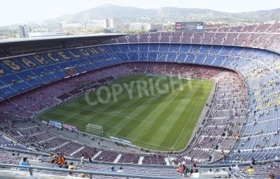 Fotobehang Voetbalstadion Camp Nou van bovenaf