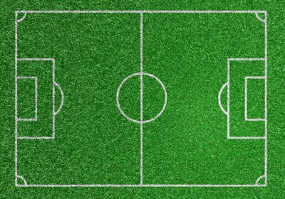 Fotobehang Voetbalveld