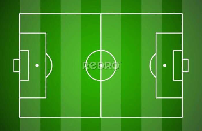 Fotobehang Voetbalveld