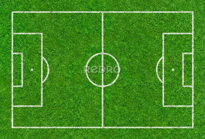 Fotobehang Voetbalveld