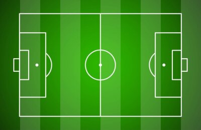 Fotobehang Voetbalveld