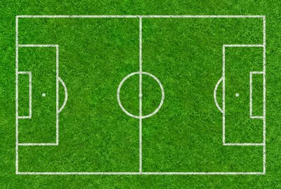 Fotobehang Voetbalveld