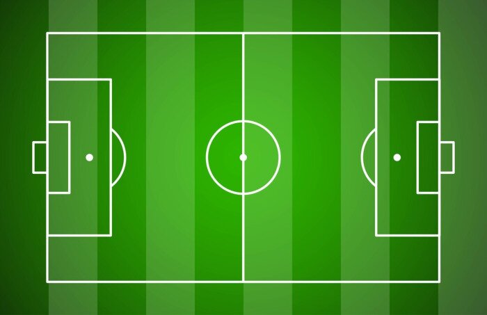 Fotobehang Voetbalveld