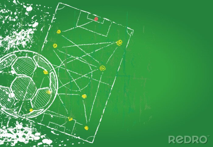 Fotobehang Voetbalwedstrijd en speltactiek