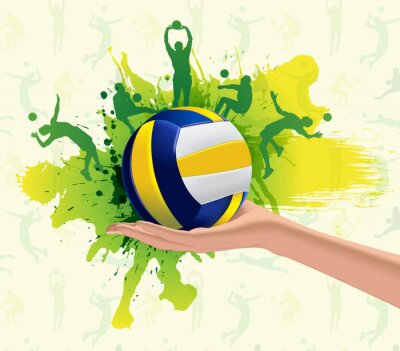 Volleybal sport ontwerp achtergrond