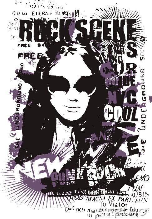 Fotobehang Vrouw gezicht met bril