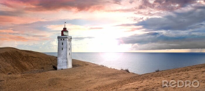 Fotobehang Vuurtoren in helder licht