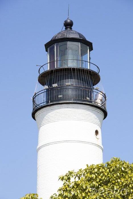 Fotobehang Vuurtoren met zwarte afwerking