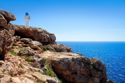Fotobehang Vuurtoren op het eiland Formentera