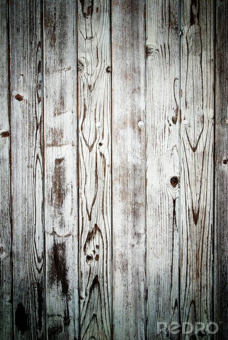 Fotobehang Wand met houten planken