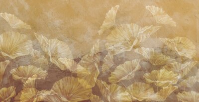 Fotobehang Warm beige van plantenweefsel