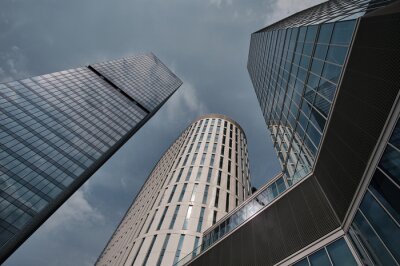 Fotobehang Warszawa wieżowce centrum/ Warsow towers