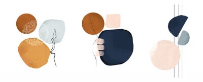 watercolor Illustration,  isolated on white background. Abstract modern  print. logo