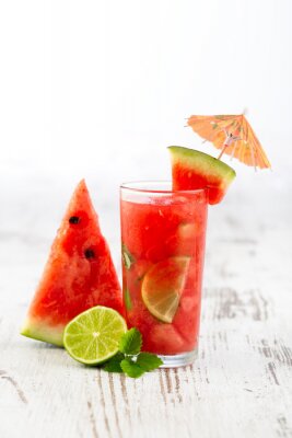 Fotobehang Watermeloen drankje