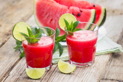 Fotobehang Watermeloen drankjes