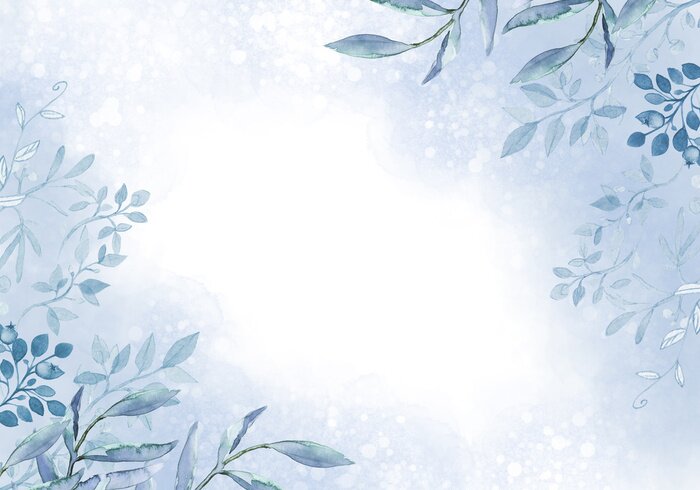 Fotobehang Waterverfbladeren op een lichte achtergrond