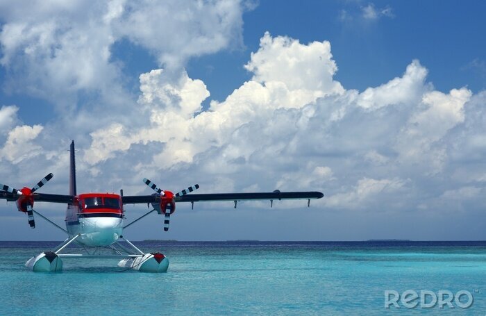 Fotobehang watervliegtuig op een water