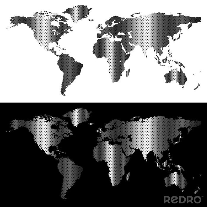 Fotobehang Wereldkaart dubbel