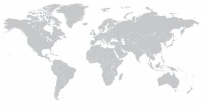 Wereldkaart grijs
