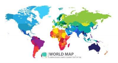 Fotobehang Wereldkaart met groen Rusland