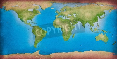 Fotobehang Wereldkaart uit atlas