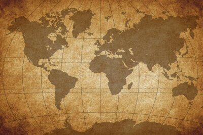 Fotobehang Wereldkaart vintage