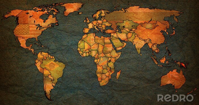 Fotobehang Wereldkaartpatroon met Afrikaanse kleuren
