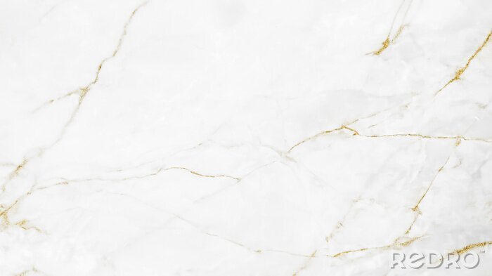 Fotobehang White and gold marble texture background design for your creative design	
