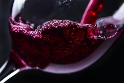 Wijn in een glas van dichtbij