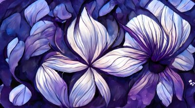 Fotobehang Wilde bloemen in violet