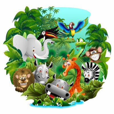 Fotobehang Wilde jungledieren