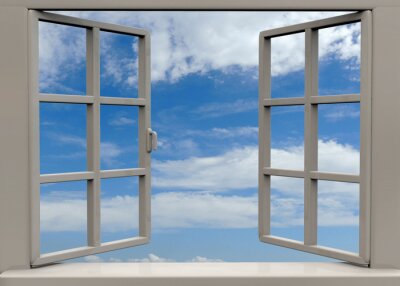 Fotobehang Window - 3D