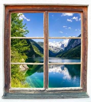 Fotobehang Window view