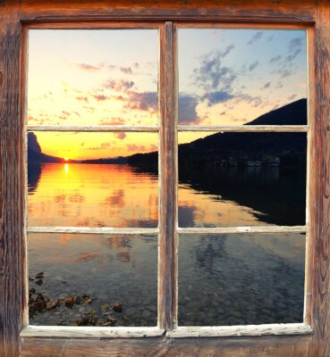 Fotobehang Window view
