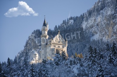 Fotobehang Winter view of Castle Fussen, Bavaria, Germany