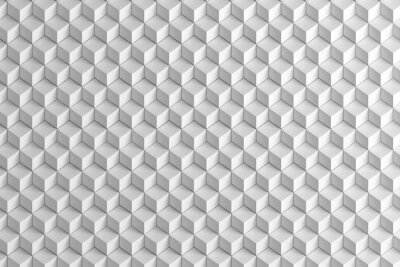 Fotobehang Wit geometrisch patroon in 3D