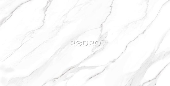 Fotobehang Wit marmer met grijze details