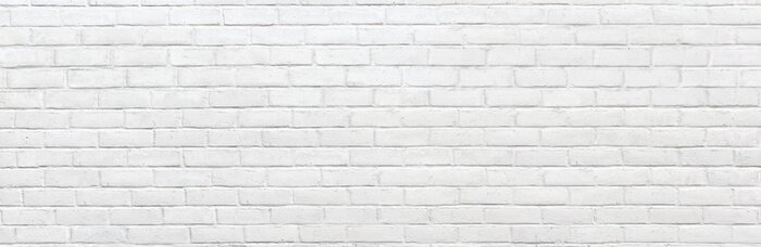 Fotobehang Witte baksteen ongelijk gesneden